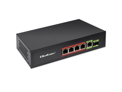 Qoltec Network Switch FAST Ethernet PoE