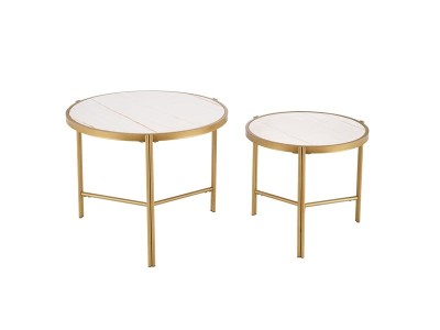 TABLE COFFEE FATIMA D63-48CM WHITE