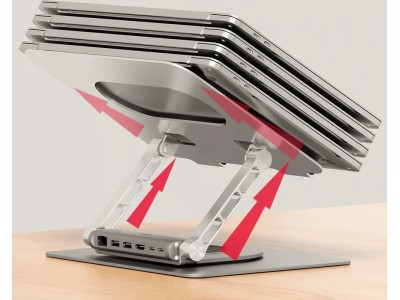 Adjustable laptop stand + USB-C HDMI