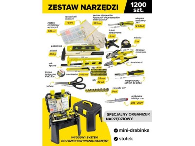 ZESTAW UNIWERSALNY 1200el. 1/4" 6-KĄT.... /WMC