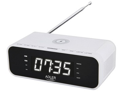 Clock radio with wireless charger and