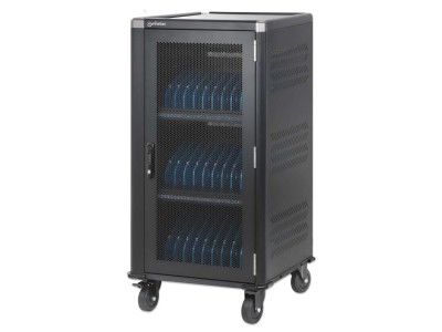 Manhattan Laptop Charging Cabinet Trolley/Cart via