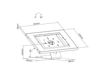 Maclean Tablet Wall Mount Stand with