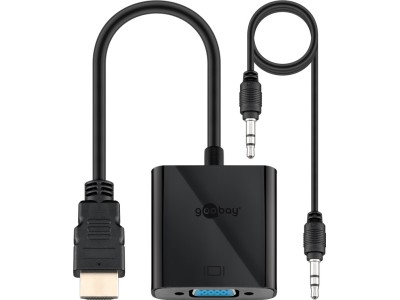 Goobay | HDMI/VGA adapter, nickel plated