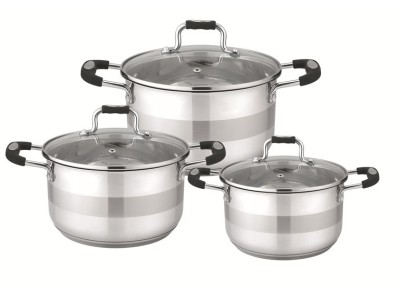 6PCS STAINLESS STEEL COOKWARE SET