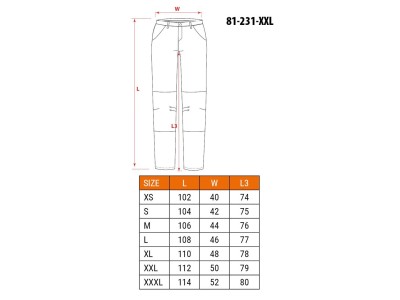 NEO tools 81-231-XXL protective trousers