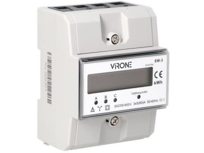 Orno 3-phase electricity consumption indicator, 80A