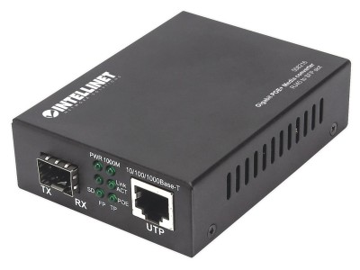 Intellinet Gigabit PoE+ Media Converter, 1