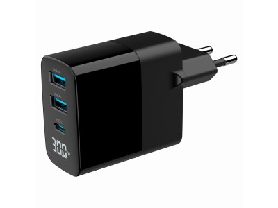 Gembird TA-UC-PDQC30LCD-BK-02 mobile device charger Universal