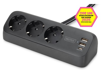 Digitus 3-way office socket strip with