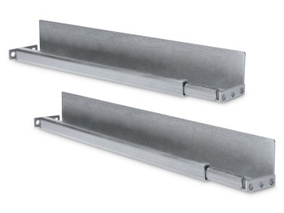 Mounting rails for network cabinets with