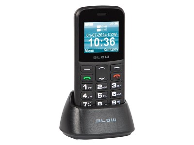 BLOW Black Senior Phone with Stand