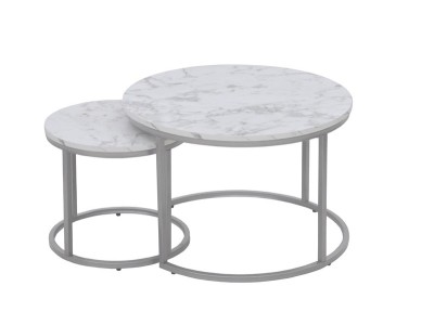 TABLE COFFEE PAOLA WHITE 60X40CM