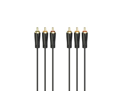 Hama 00205151 Audio/Video Cable, 3 RCA
