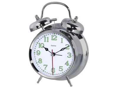 Hama 00186326 Nostalgia Alarm Clock Silver