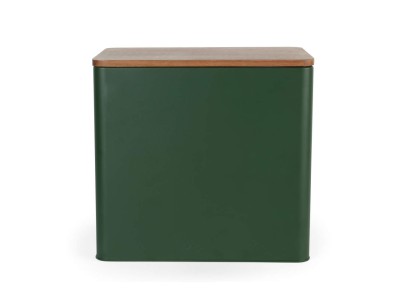Salter BW12899G Toronto Bread Bin, Green/Wooden