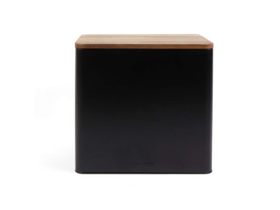 Salter BW128991 Toronto Bread Bin, Black/Wooden