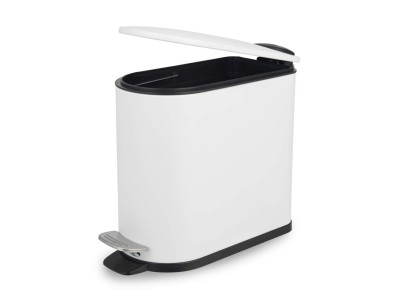 Beldray LA036690WHTPEU7  Slimline D-Shaped Pedal Bin
