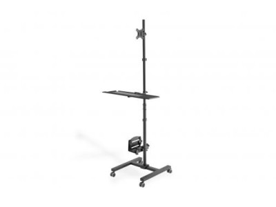 Mobile workstation with individual height adjustment