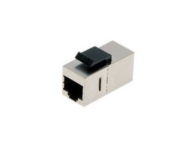 CAT 5e modular coupler, shielded RJ45