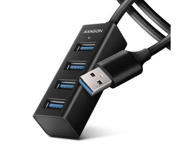 AXAGON Miniature metal four-port USB 3