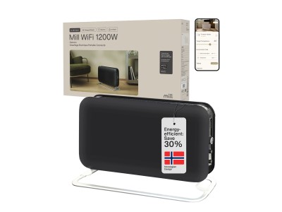 Mill CO1200WIFI3BLACK GEN3 Convection Heater, 1200W