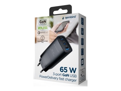 Cablexpert 3-port 65 W GaN USB