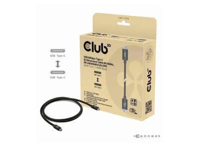 CLUB3D USB 80Gbps Certified 240W 8K240Hz