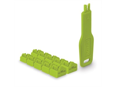 Lindy RJ45 Port Locks Green, 10x