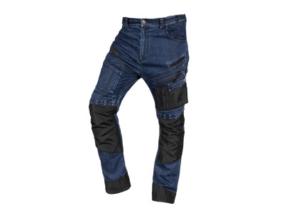 Spodnie robocze DENIM, wzmocnienia Oxford, granatowe