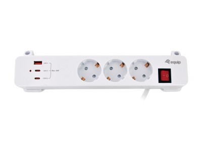Equip 3-Outlet Clamp Power Strip with