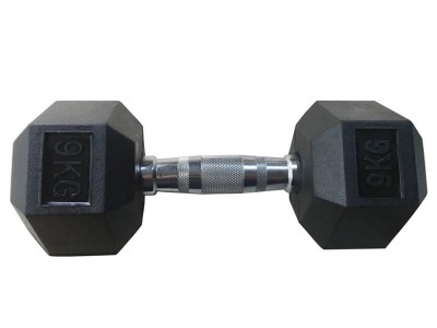 RUBBER HEXDUMBBELL YLDB35 9KG