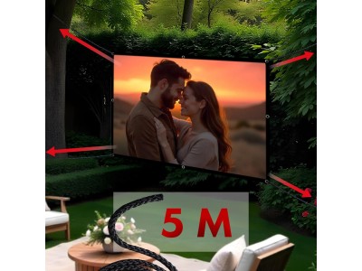 Maclean projection screen, 84", 175x131cm, 25mm