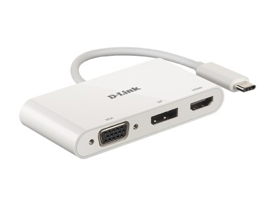 D-Link | 3-in-1 USB-C to HDMI/VGA/DisplayPort