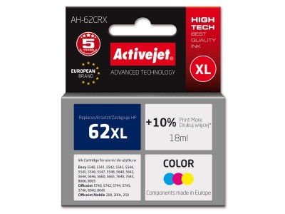 Activejet AH-62CRX ink (replacement for HP