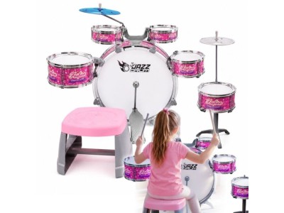 SUPRIMO K-DRUMS 3 różowa perkusja dla