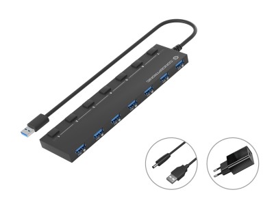 Conceptronic HUBBIES19BP 7-Port USB 3.2