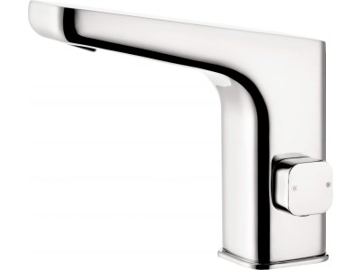 Touchless washbasin mixer with temperature control