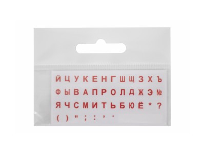 Uzlīmes klaviatūrai MINI Caurspīdīga / SARKANI