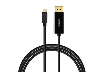 Kabelis SAVIO USB-C - DisplayPort 1