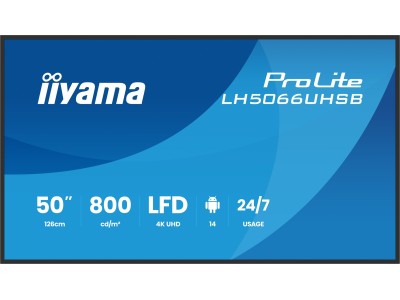 Iiyama LH5066UHSB-B1AG Signage Display Digital signage
