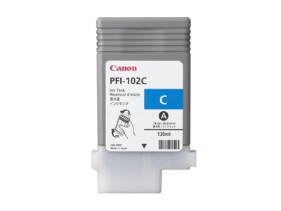 Canon PFI-102C ink cartridge, cyan