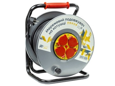 Extension Cord with Reel 50m, 4