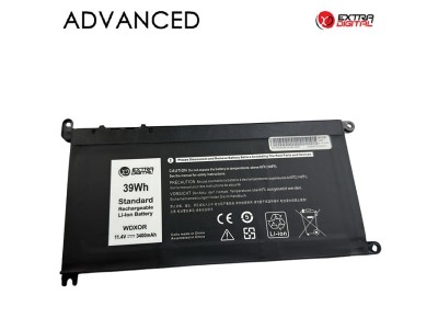 Notebook battery DELL WDX0R, 3400mah, Extra