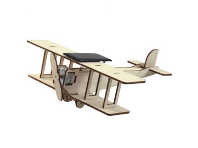 Solar Powered Toy "Biplane Flying