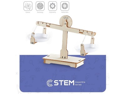 Wooden Assembly Kit Balance Scale, STEM
