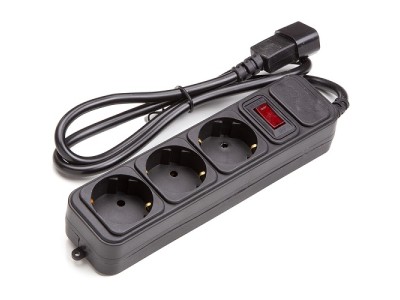UPS-Rated Extension Cord 1m, 3 sockets