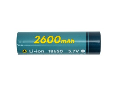 Battery 18650, 3.7V, 1C, 2600mAh