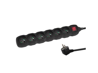 Esperanza ELK219K Power strip 6GN/5M Black