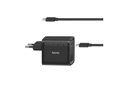 Hama, USB-C, 45 W, melna -